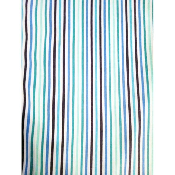 Button-Up Shirt Roamans Womens Green Blue Striped Size Large RN88842 Long Sleeve - Picture 4 of 13